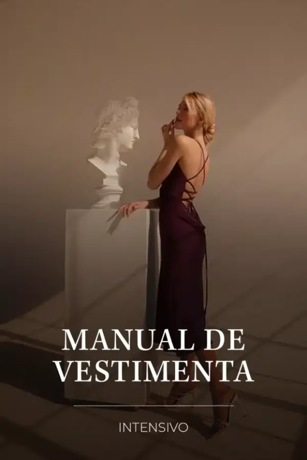 Curso, Manual da Vestimenta, foto de mulher elegante, utilizando vestido longo refinado.